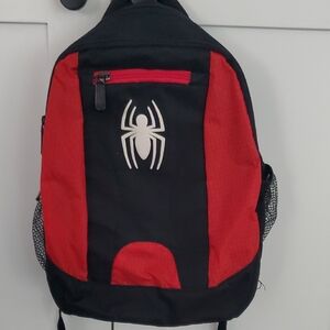 Spiderman Red and Black Kids Sling Backpack with Spider Emblem Sise 14x9